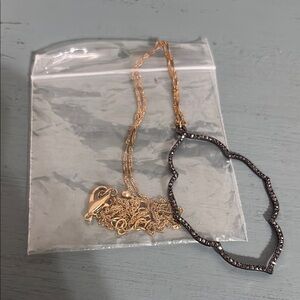 Elegant Gold and Black Necklace